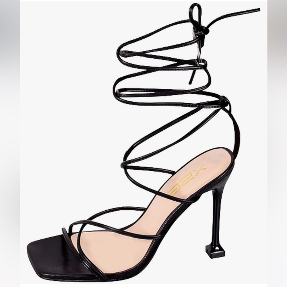 5 for $25🎈X2B Women's Lace Up High Heel Gladiator Sandals